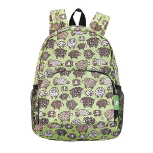 Eco Chic Green Eco Chic Lightweight Foldable Mini Backpack Sheep