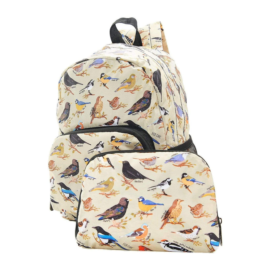 Eco Chic Eco Chic Mini mochila plegable ligera Wild Birds