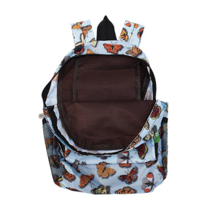 Eco Chic Blue Eco Chic Lightweight Foldable Mini Backpack Wild Butterflies
