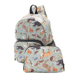 Eco Chic Eco Chic Lightweight Foldable Mini Backpack Woodland