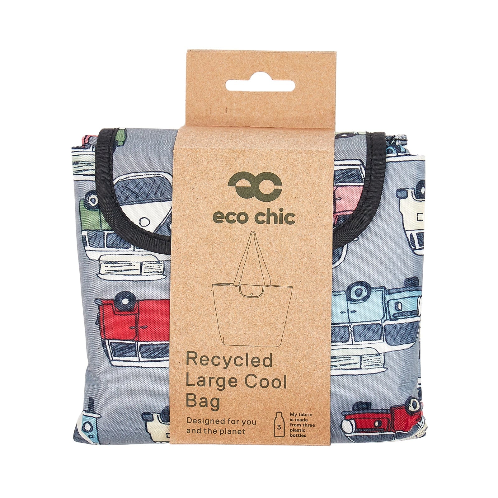 Eco Chic Grey Eco Chic Lightweight Foldable Picnic Cool Bag Campervan