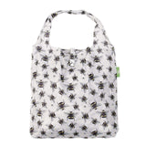 Eco Chic Grey Eco Chic Lightweight Foldable Reusable Shopping Bag Bees