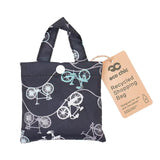 Eco Chic Black Eco Chic Lightweight Foldable Reusable Shopping Bag Bicycle