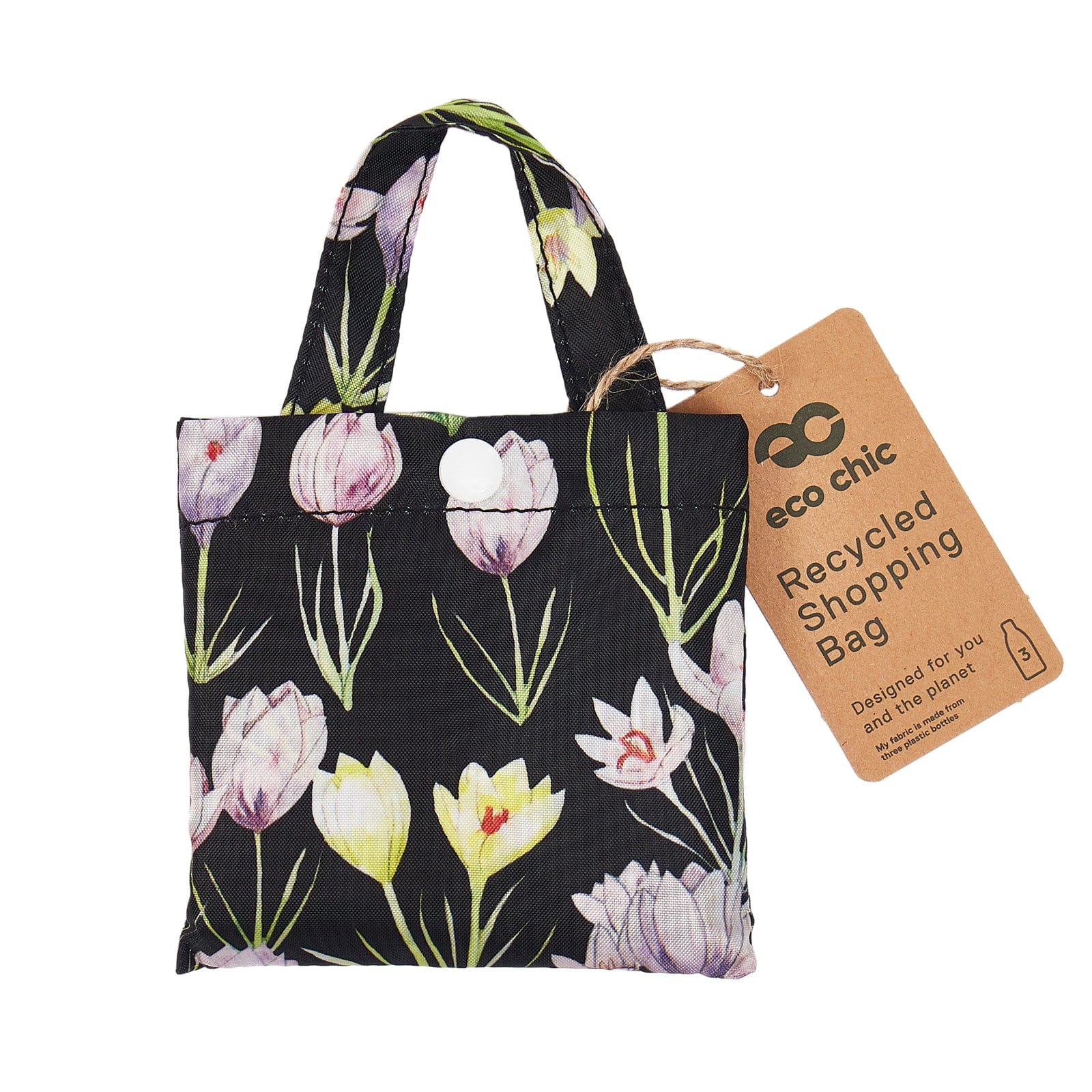 Eco Chic Eco Chic Lightweight Foldable Reusable Shopping Bag Crocus