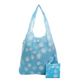 Eco Chic Blue Eco Chic Lightweight Foldable Reusable Shopping Bag Dandelion