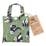 Eco Chic Eco Chic Lightweight Foldable Reusable Shopping Bag Pandas