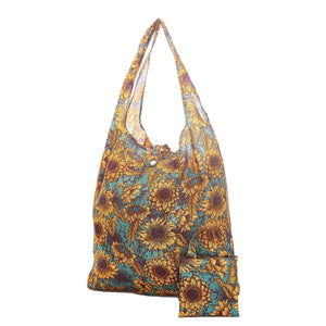 Eco Chic Eco Chic Lightweight Foldable Reusable Shopping Bag Sunflower