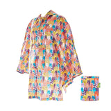 Eco Chic Eco Chic Poncho adulte pliable imperméable chats multicolores