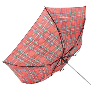 Eco Chic Eco Chic Mini parapluie en tartan rouge