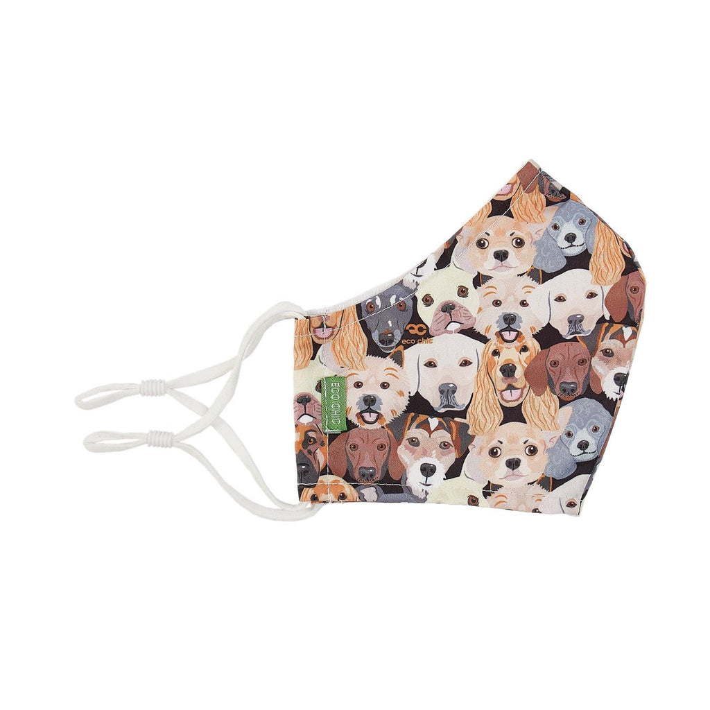 Eco Chic Eco Chic Reusable Face Cover Black Dogs