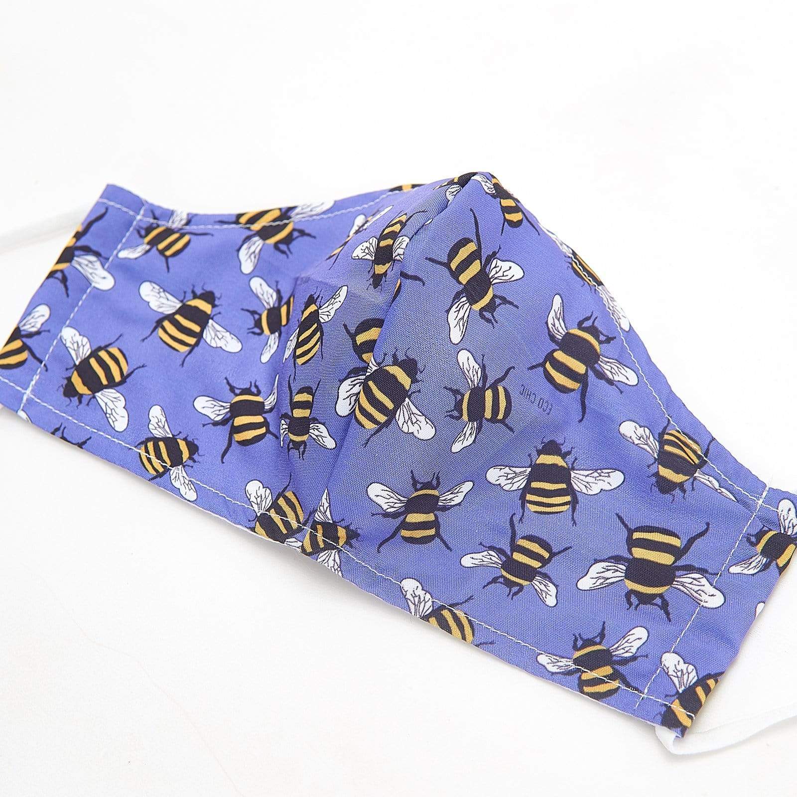 Eco Chic Eco Chic Reusable Face Cover Blue Bees