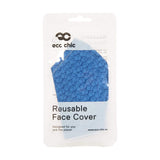 Eco Chic Eco Chic Reusable Face Cover Blue Disrupted Cubes