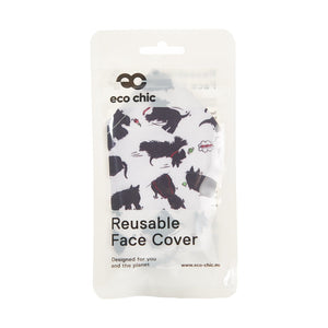 Eco Chic Eco Chic Cubierta facial reutilizable White Scatty Scotty