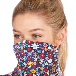 Eco Chic Eco Chic Snood Face Mask Black Ditsy
