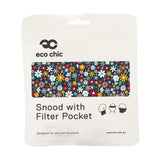 Eco Chic Eco Chic Snood Face Mask Black Ditsy