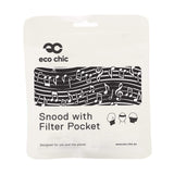 Eco Chic Eco Chic Snood Face Mask Black Music