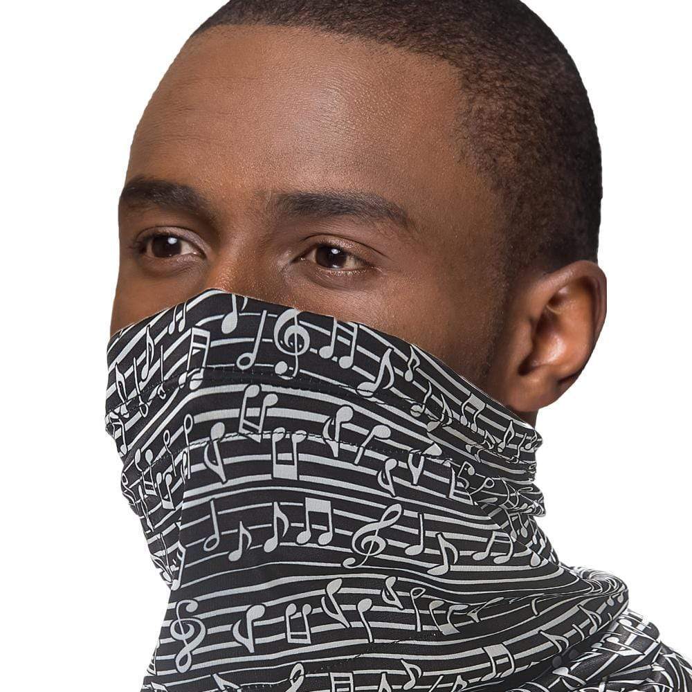 Eco Chic Eco Chic Snood Face Mask Black Music