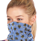 Eco Chic Eco Chic Snood Face Mask Blue Bees