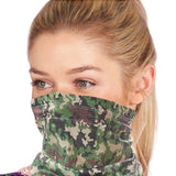 Eco Chic Eco Chic Snood Face Mask Green Camouflage