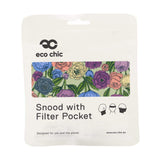 Eco Chic Eco Chic Snood Face Mask Green Peonies