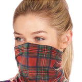 Eco Chic Eco Chic Snood Face Mask Red Tartan