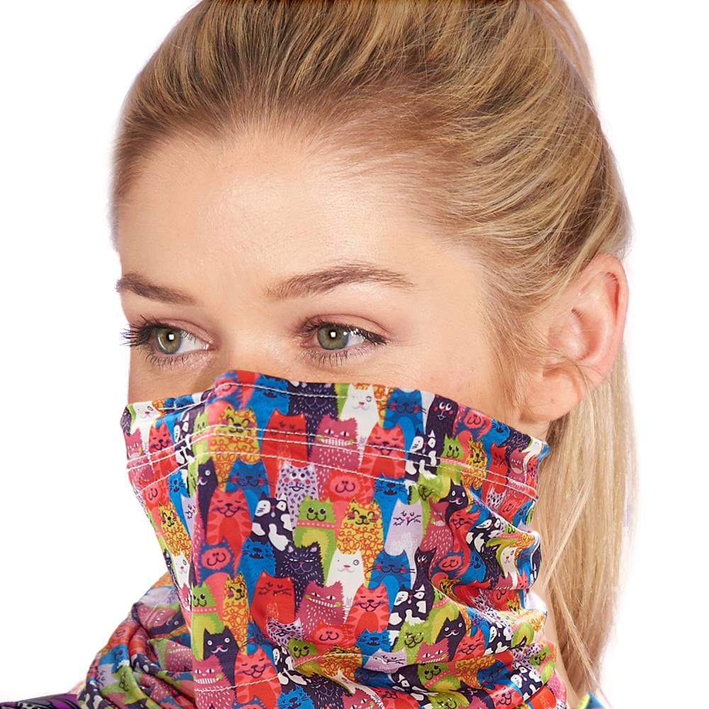 Eco Chic Eco Chic Snood Face Mask Stacking Cats