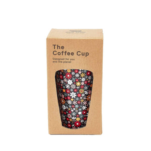 Eco Chic Eco Chic Thermal Coffee Cup Black Ditsy