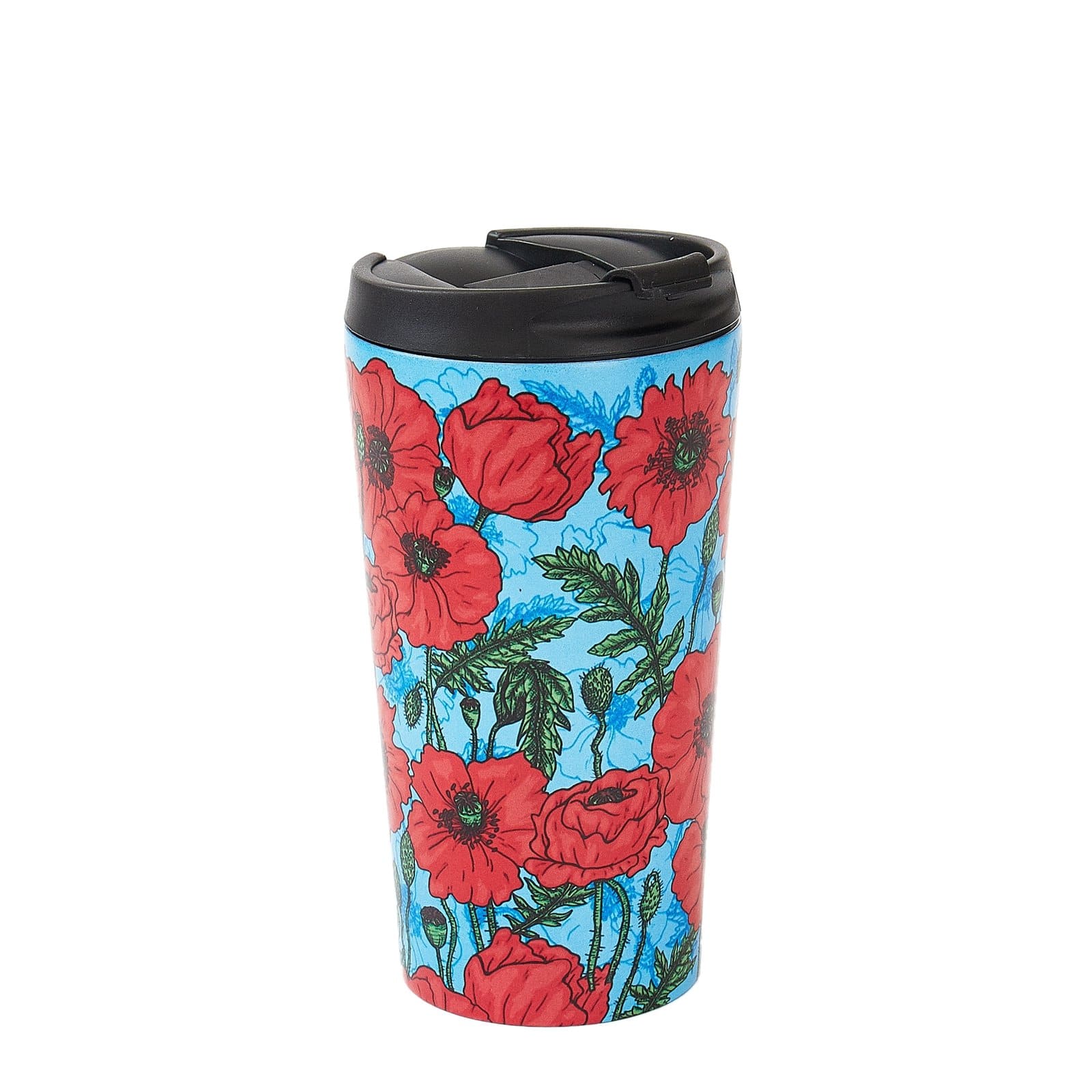 Eco Chic Eco Chic Thermal Coffee Cup Blue Poppies
