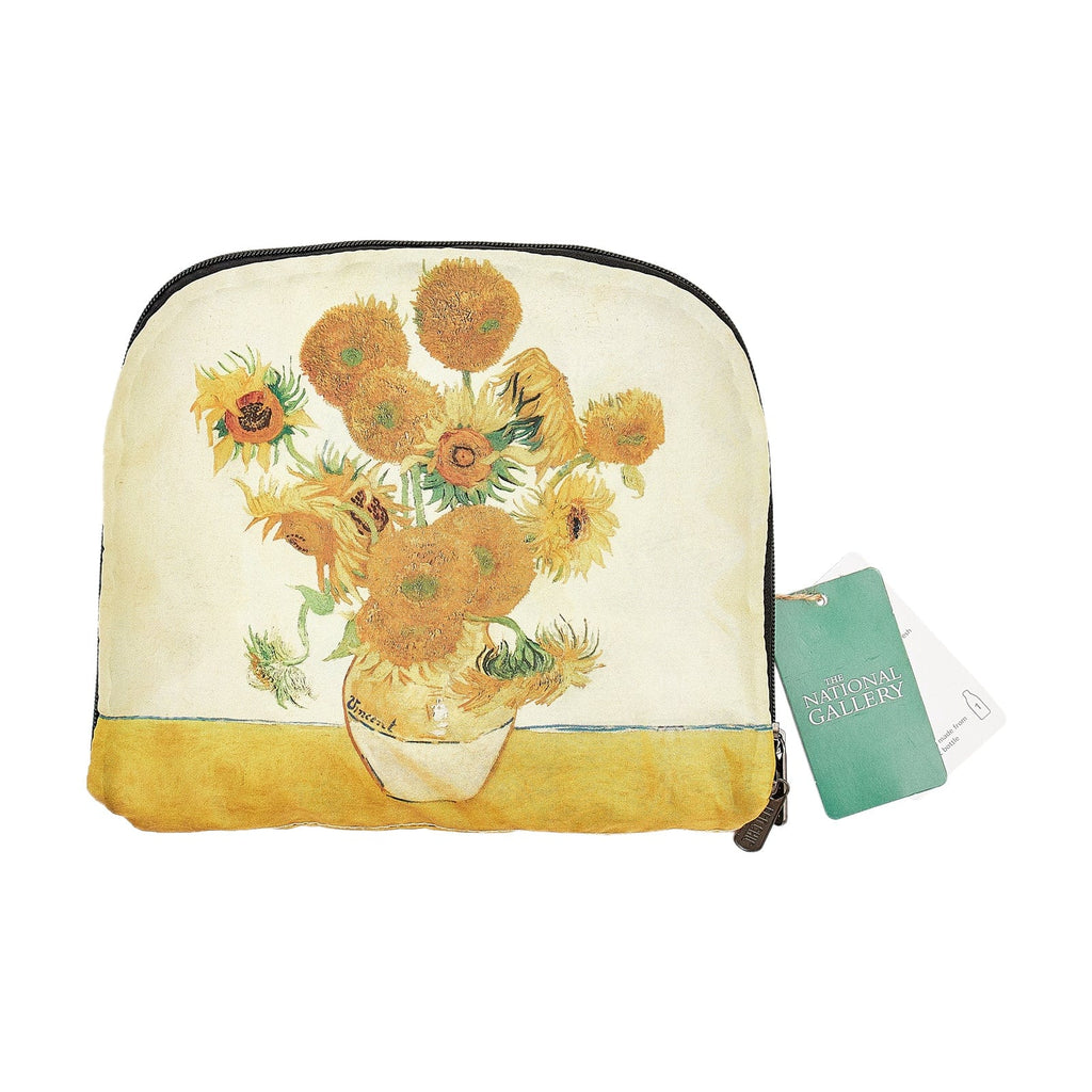 Eco Chic National Gallery Collection Foldable Backpack - Sunflowers by Vincent van Gogh