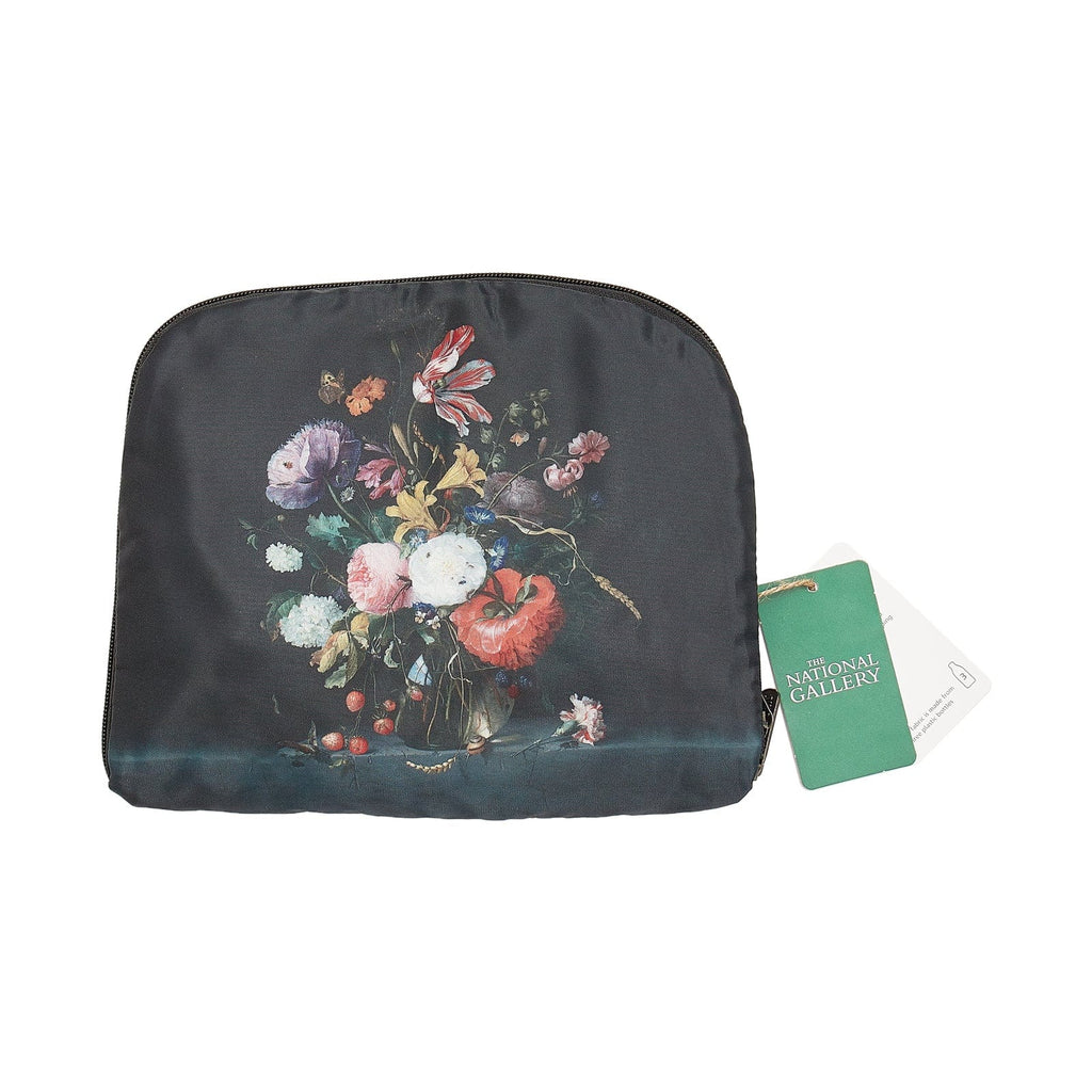 Eco Chic National Gallery Collection Foldable Backpack - Vase of Flowers by Jan Davidsz de Heem
